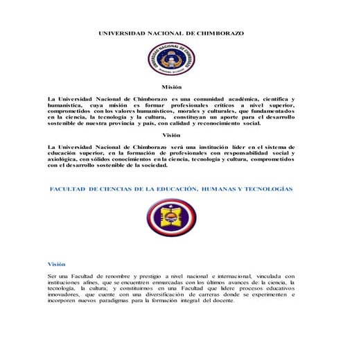 Universidad nacional de chimborazo