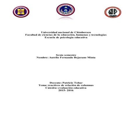 RELACIÓN DE COLUMNAS