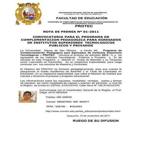 Universidad nacional mayor de san marcos