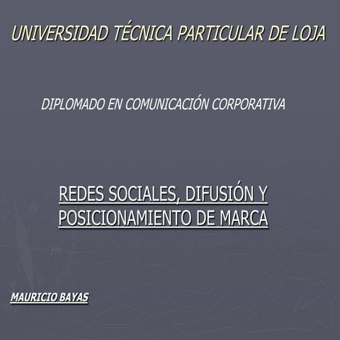 DIPLOMADO EN COMUNICACIÓN - UTPL