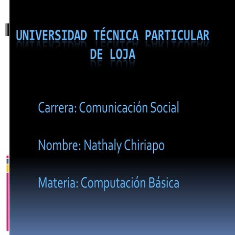 Universidad técnica particular de loja