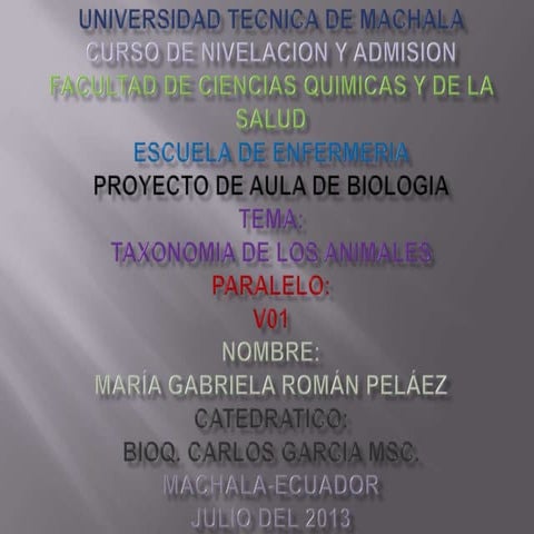 Taxonomia de los animales