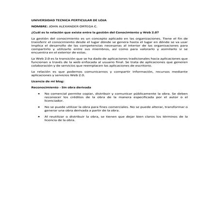 Relación Gestion del Conocimiento y Web 2.0