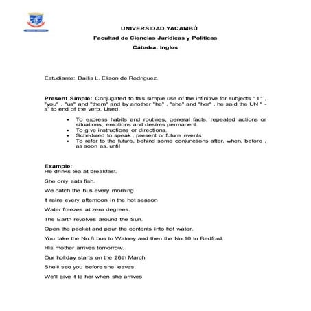 Universidad yacambú ingles tema3