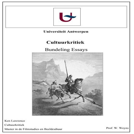 Universiteit Antwerpen Ken Lawrence Paper Cultuurkritiek