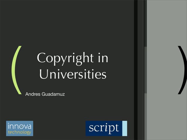 Copyright in Universities