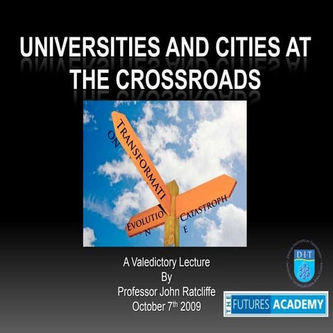 Universities and cities at the crossroads