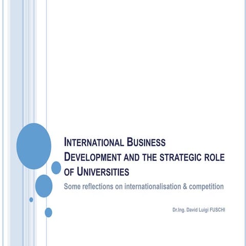 Universities and International Business Development