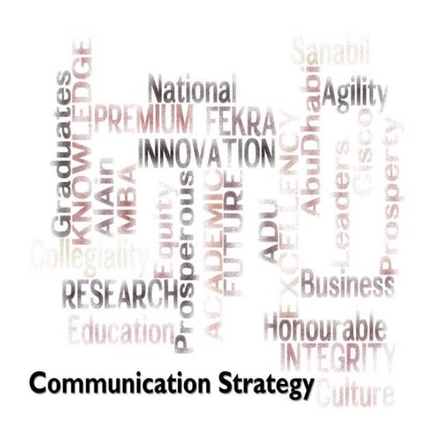 University 2012 communication strategy