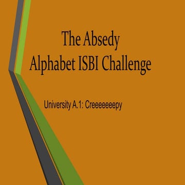 The Absedy Alphabet ISBI Challenge-University A.1