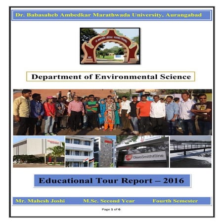 University educational tour report – 2016