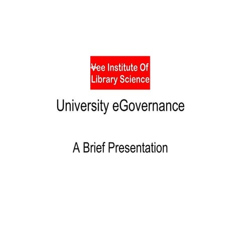 University e governance