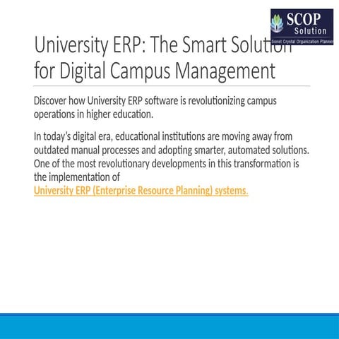 Best University ERP Software for Campus Automation