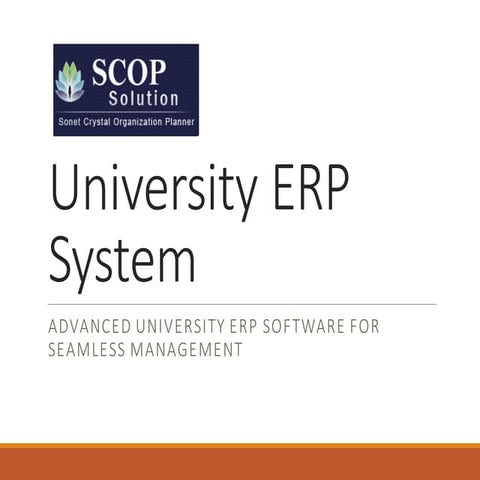 University ERP System | Advanced University ERP Software for Seamless Management