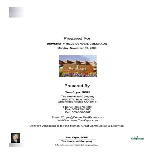 University Hills Denver, CO Real Estate Report