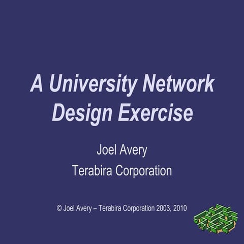 A University Network Design Exercise
