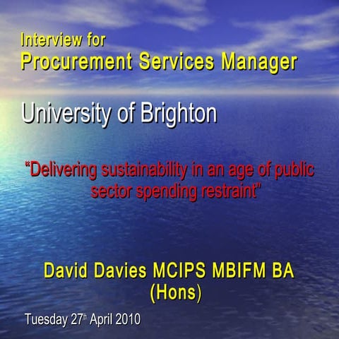 University Of Brighton   Ho P   David Davies 270410 V2