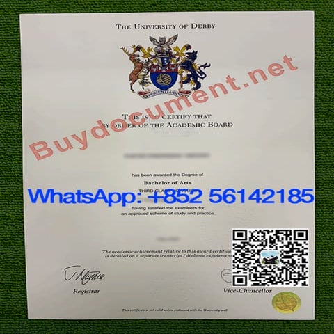 University of Derby diploma. University of Derby degree