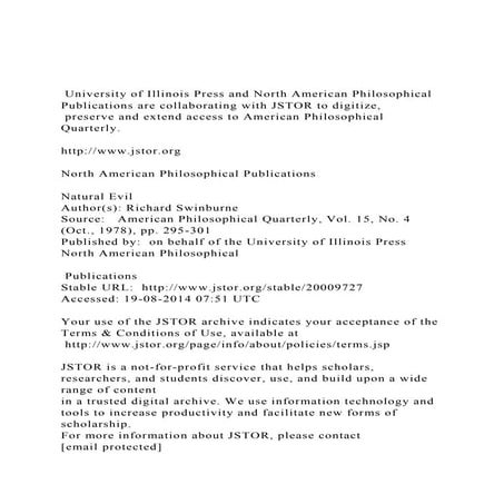  University of Illinois Press and North American Philosophical.docx