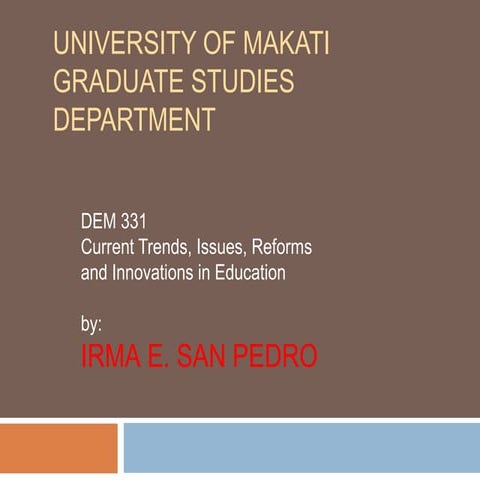 Curriculum Alignment:  An Effort to raise quality education in the Philippines