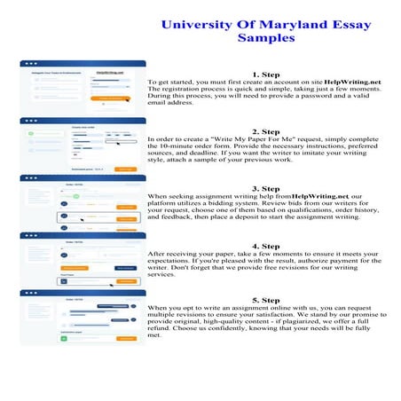 University Of Maryland Essay Samples. Online assignment writing service.