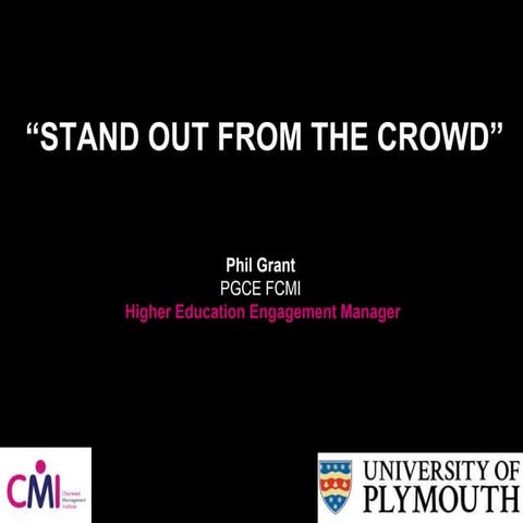 CMI: Stand out from the Crowd
