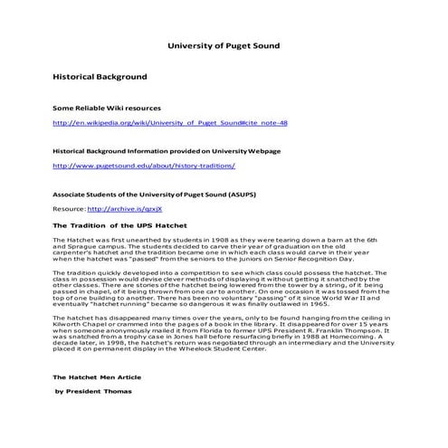 University of puget sound case study