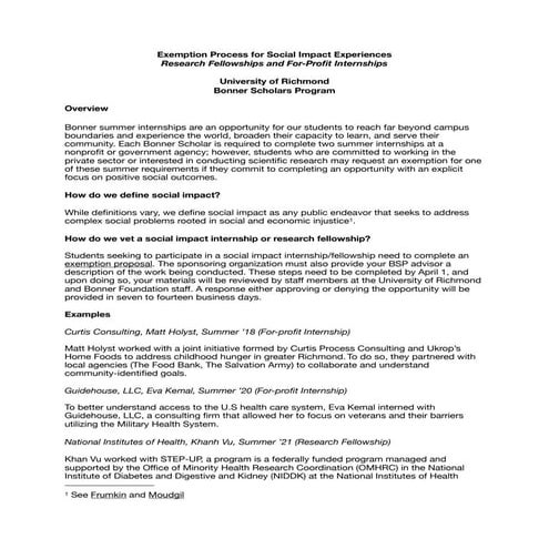 University of Richmond - Summer Service Exemption Process for Social Impact Experiences.pdf