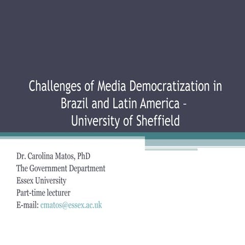 University of Sheffield International Journalism Week