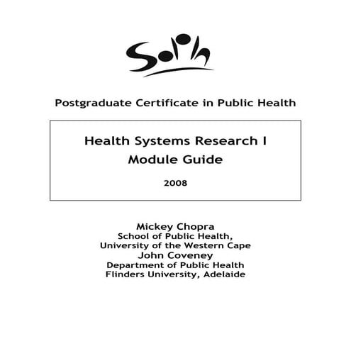 Health Systems Research - 2011
