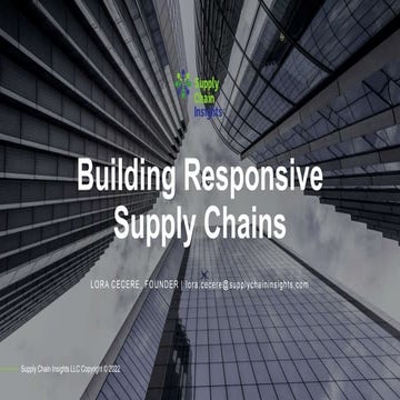 Building Responsive Supply Chains