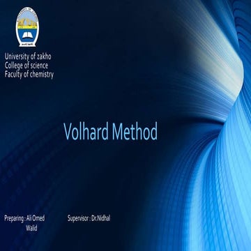 Volhard  Method