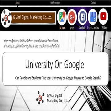 University Geomarketing on Google maps