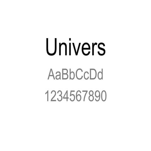 Univers – dpiCENTER Typography class presentation | PDF