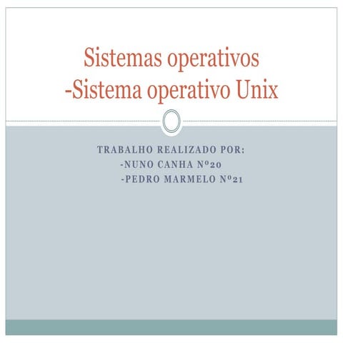 sistema operativo unix