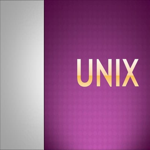 Introducción al sistema operativo unix | PDF