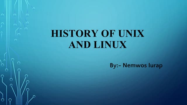 Basics you should know about UNIX and LINUX | PPT