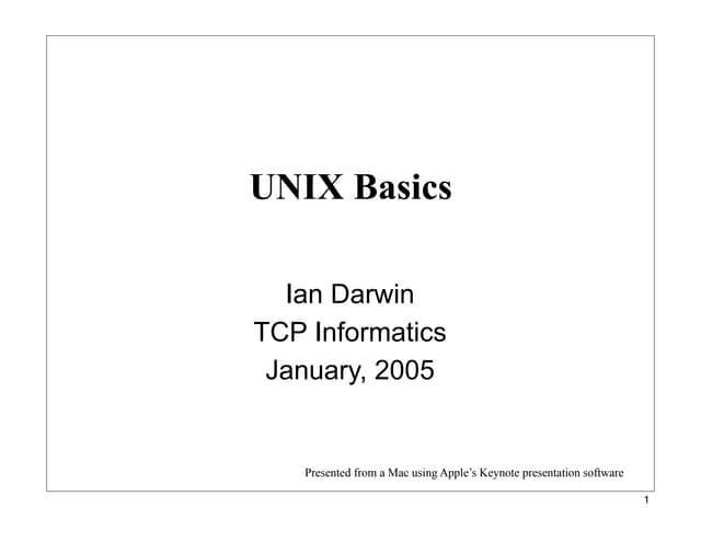 Unix Basics