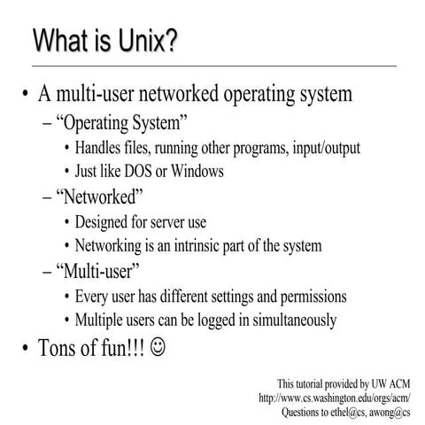 Unix Basics 04sp | PPT