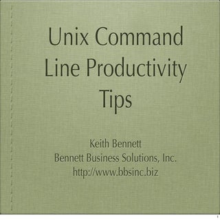 Unix Command Line Productivity Tips