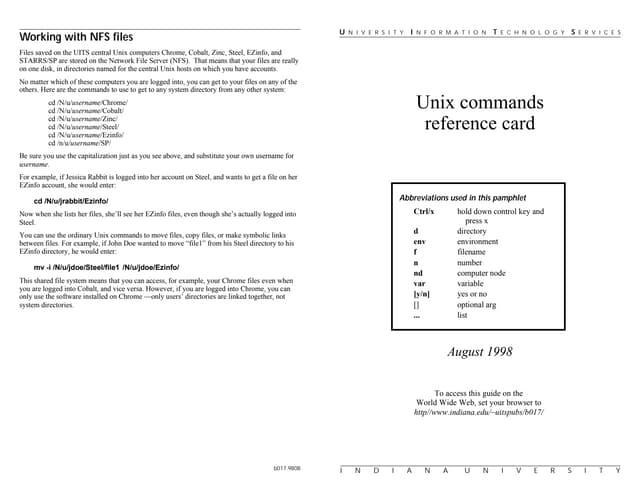 Unix command quickref