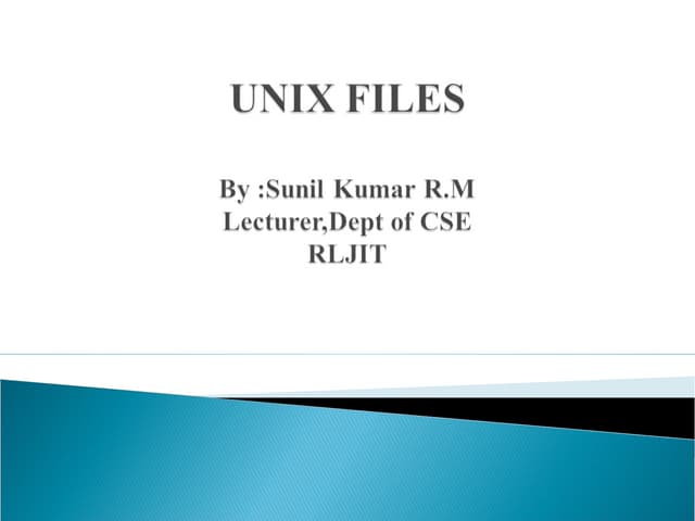 Unix files