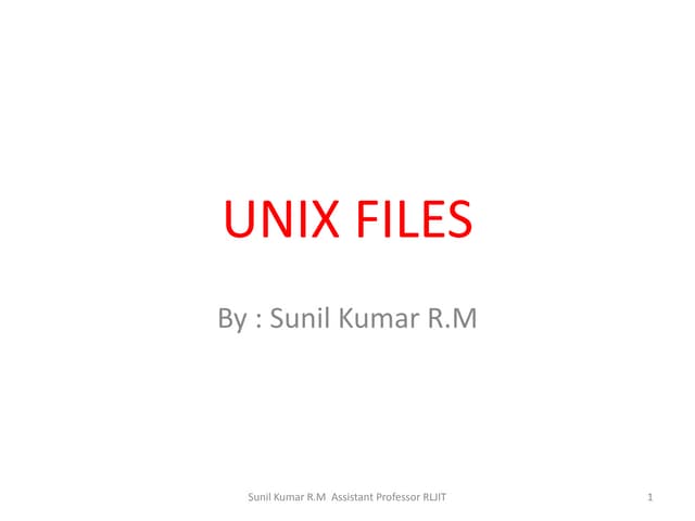 Unix files