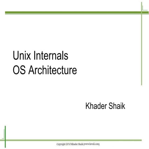 Unix Internals OS Architecture | PPT