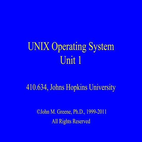 Unix lecture1 | PPT