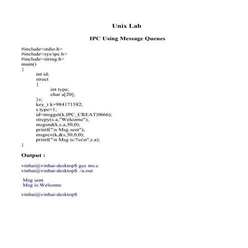Unix Programs | PDF