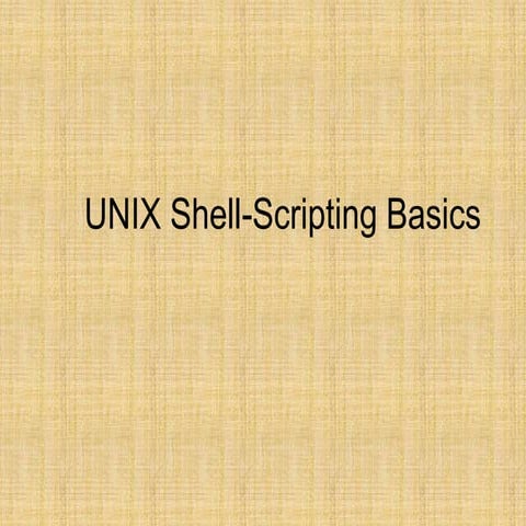 SHELL PROGRAMMING | PPT