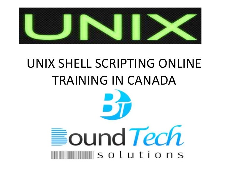 Unix shell scripting online training in canada