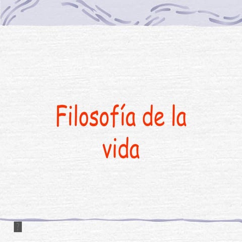 Filosofía de la vida