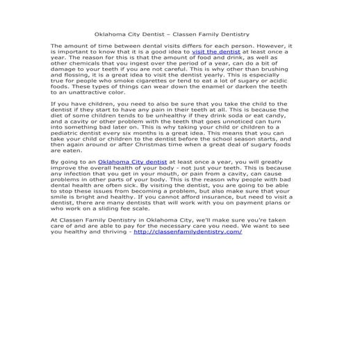 why do some kids require more frequent dental visits | PDF